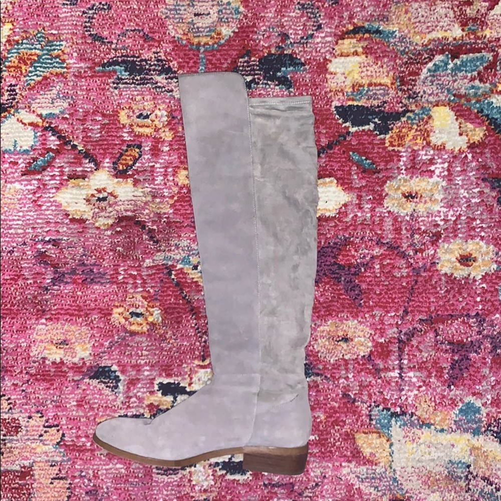Gray over the knee suede Nordstrom  boots